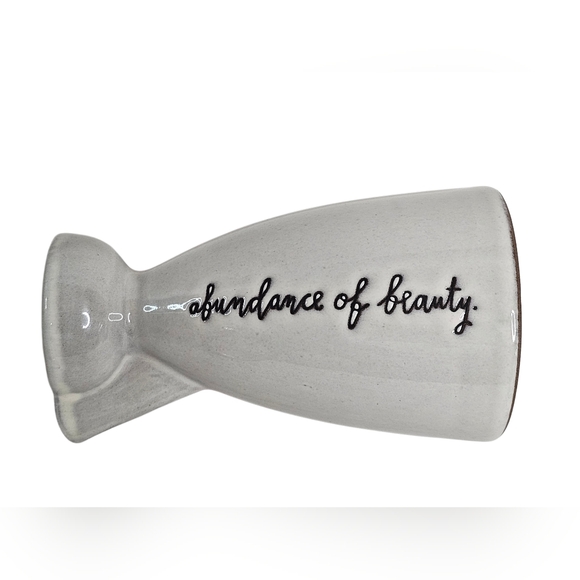 Rae Dunn Clay Ceramic Sentiment Spouted Cruets Oil & Vinegar Set of 2 w/Quotes - Picture 4 of 8